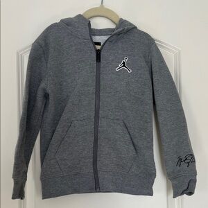 Jordan | (4 / XS) Boys Gray Jordan Hooded Sweatshirt Jacket